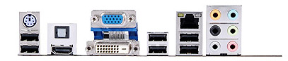 IO connectors / DVI + VGA + HDMI 