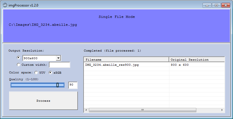 screenshot single file mode